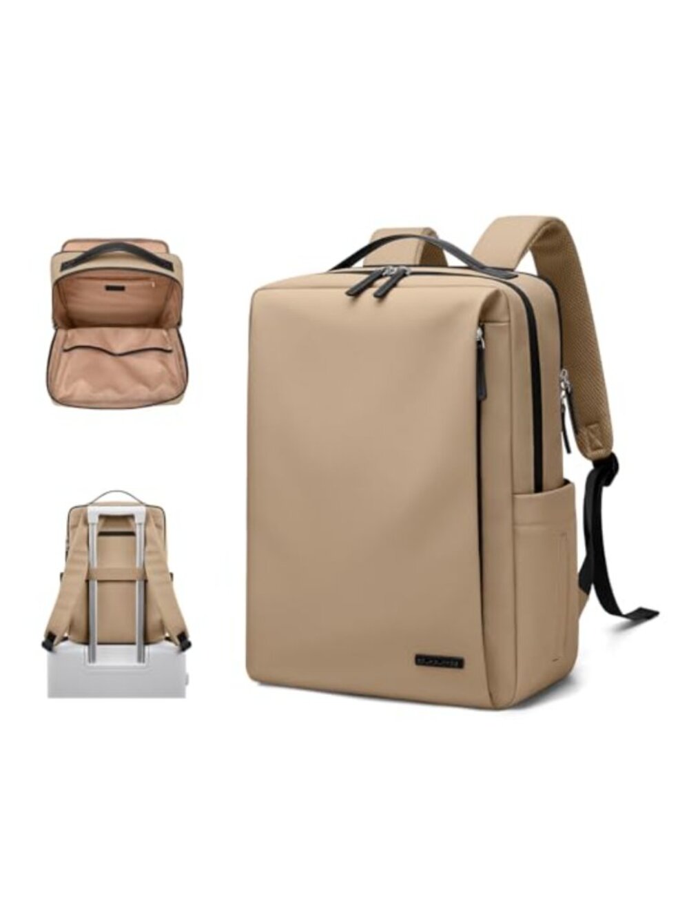 Imitation Leather Laptop Backpack Men Women 15.6" Multi-Functional Casual